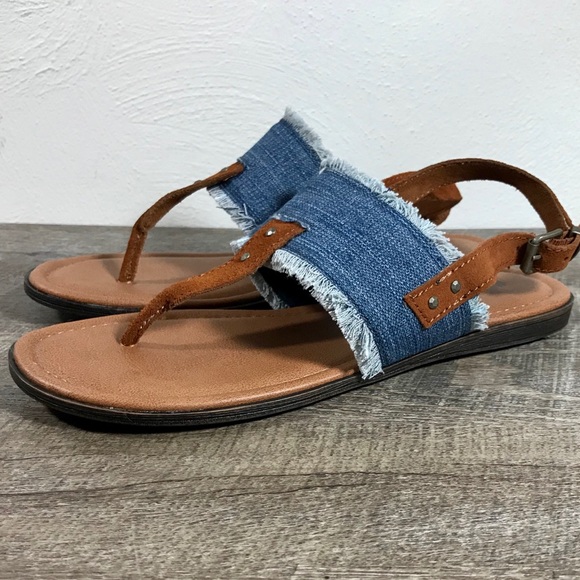 minnetonka denim sandals